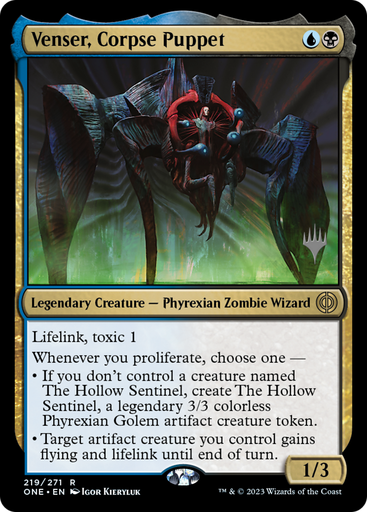 Venser, Corpse Puppet (Pack promotionnel) [Phyrexia : All Will Be One Promos] 