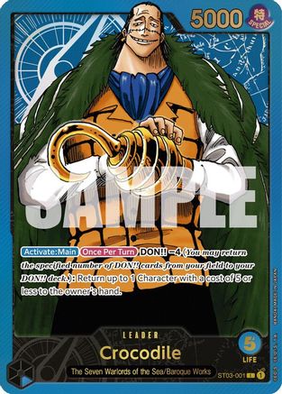 Crocodile (Premium Card Collection -Leader Collection-) (ST03-001) - Leader
