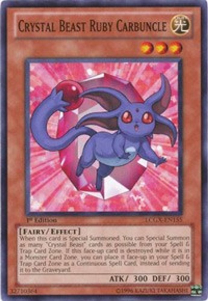 Carbuncle rubis bête de cristal [LCGX-EN155] commun 