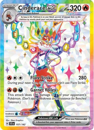Cinderace ex 157/142  - Holofoil - Ultra Rare