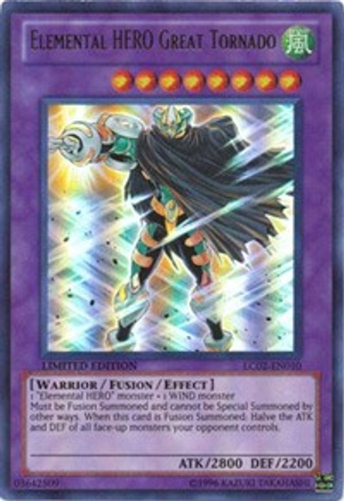 Elemental HERO Great Tornado (LC02-EN010) - Ultra Rare