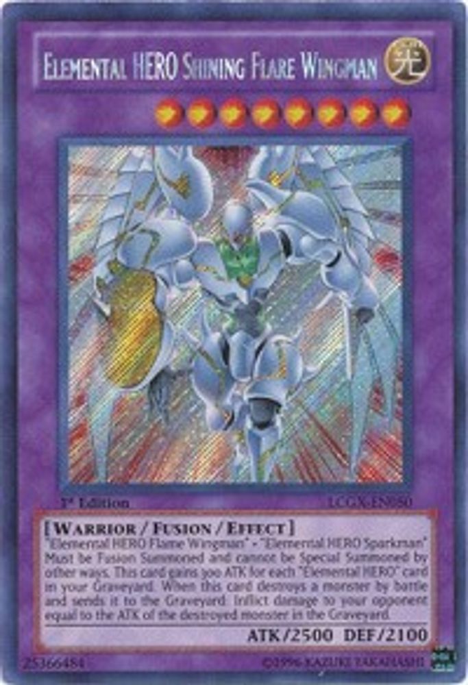 Elemental HERO Shining Flare Wingman (LCGX-EN050) - Secret Rare
