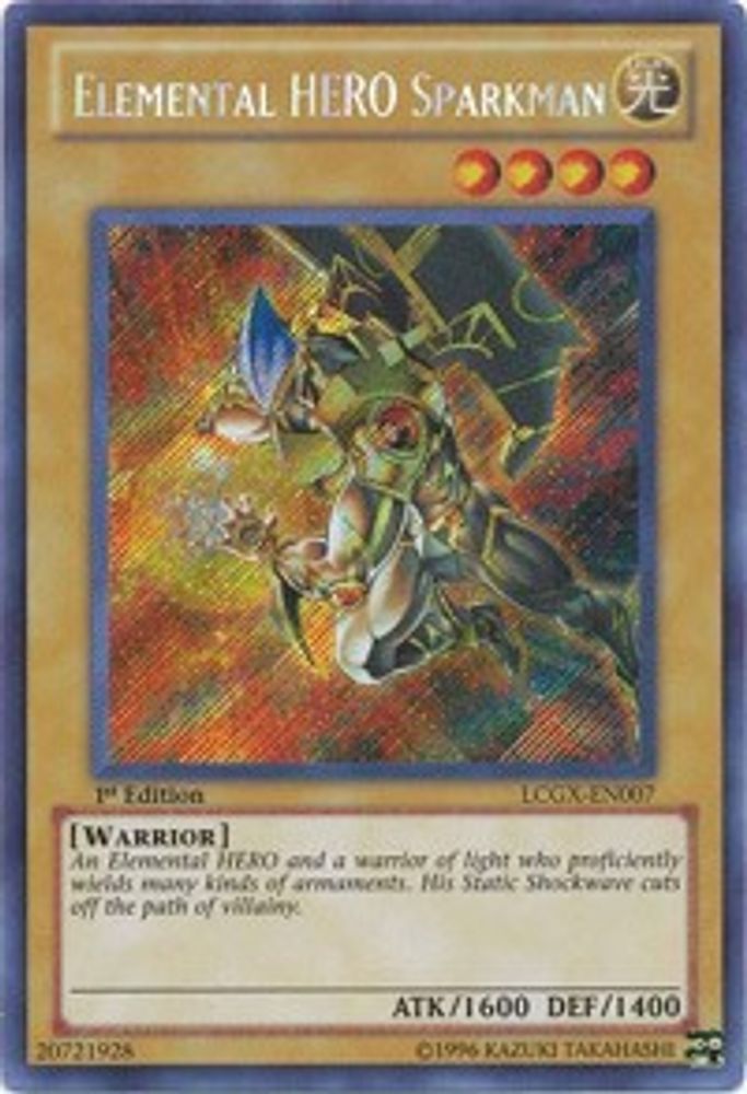 Elemental HERO Sparkman (Alternate Art) (LCGX-EN007) - Secret Rare