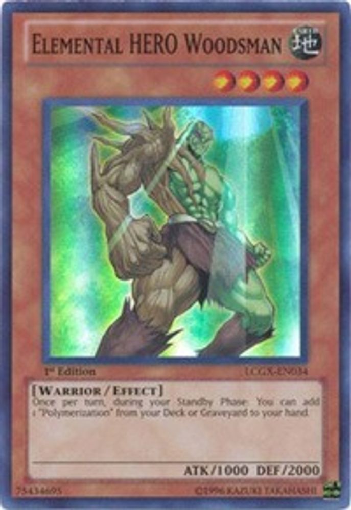 Elemental HERO Woodsman (LCGX-EN034) - Super Rare