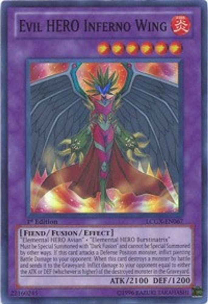 Evil HERO Inferno Wing (LCGX-EN067) - Super Rare