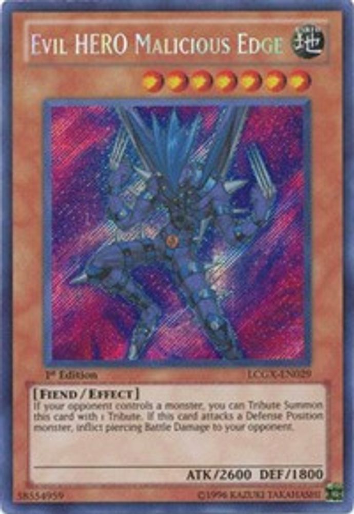 Evil HERO Malicious Edge (LCGX-EN029) - Secret Rare