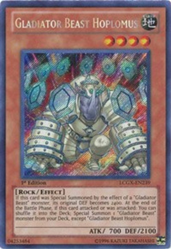 Gladiator Beast Hoplomus (LCGX-EN239) - Secret Rare