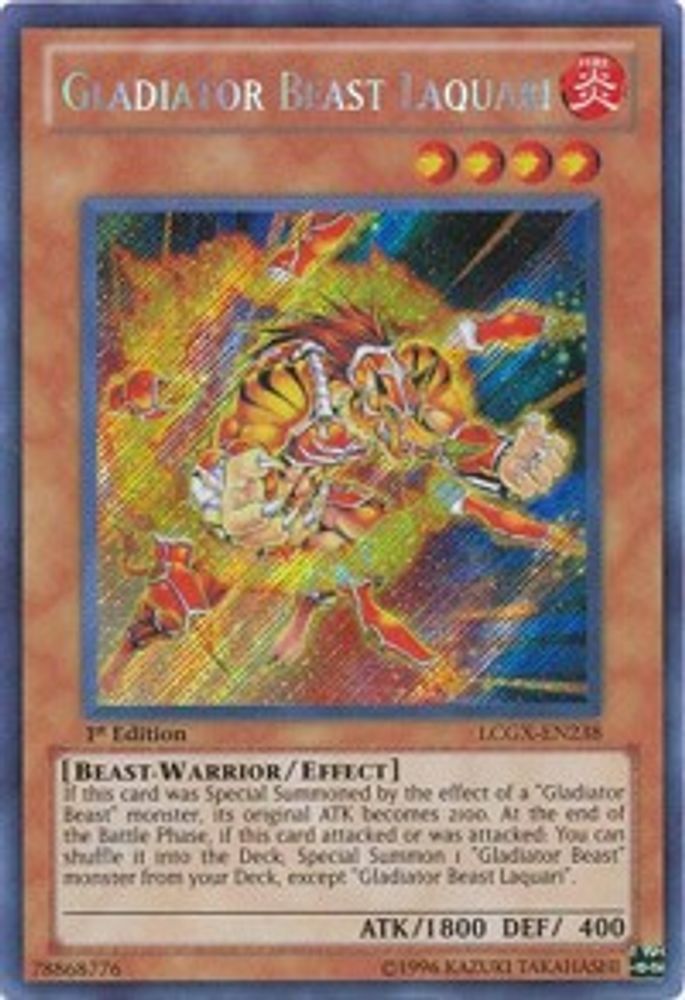 Gladiator Beast Laquari (LCGX-EN238) - Secret Rare