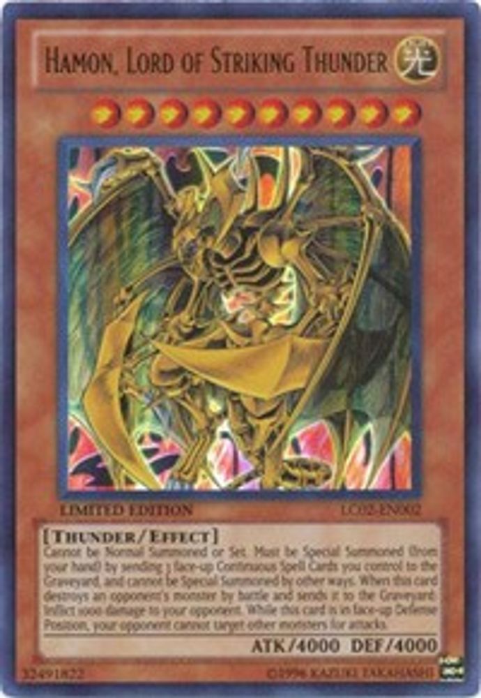 Hamon, Lord of Striking Thunder (LC02-EN002) - Ultra Rare