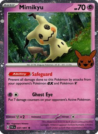 Mimikyu (Cosmos Holo) 037/091  - Holofoil - Holo Rare