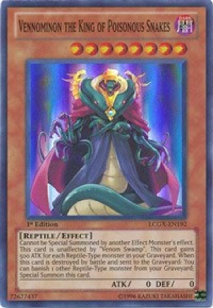 Vennominon the King of Poisonous Snakes (LCGX-EN192) - Super Rare