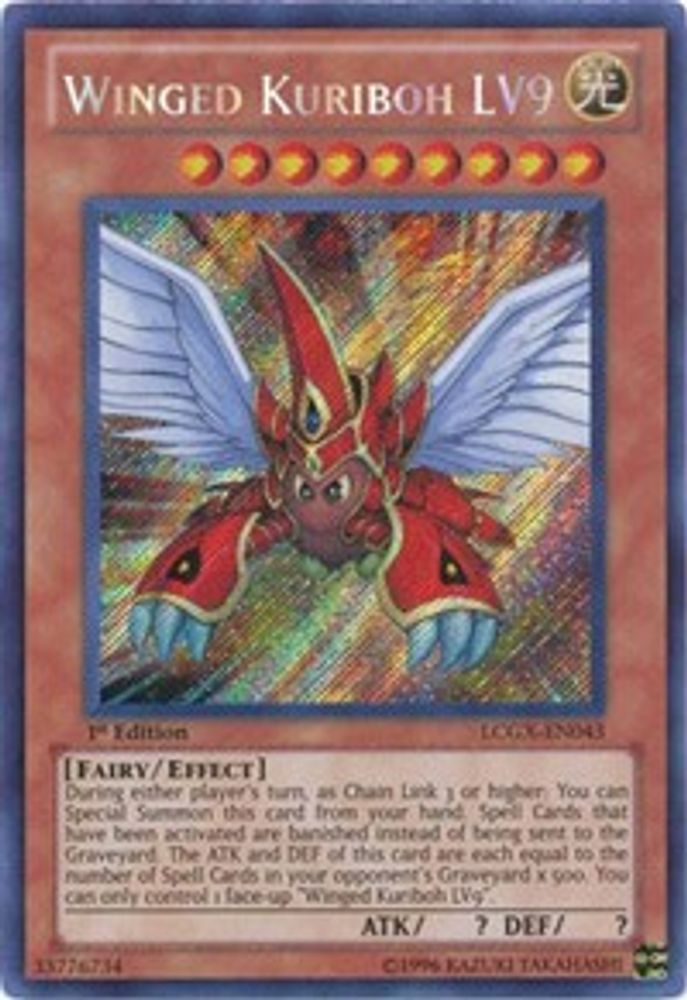 Winged Kuriboh LV9 (LCGX-EN043) - Secret Rare
