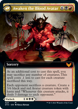 Extus, Oriq Overlord // Éveillez l'avatar de sang (art étendu) [Strixhaven : École des mages] 
