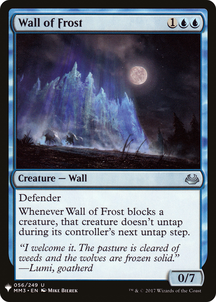 Wall of Frost (LIST-MM3-56) - The List