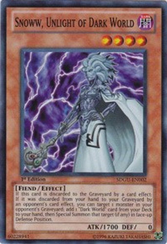 Snoww, Unlight of Dark World (SDGU-EN002) - Super Rare