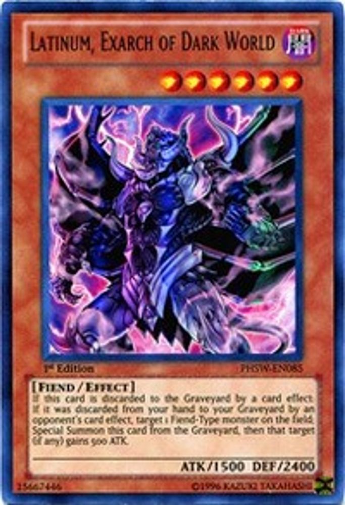 Latinum, Exarch of Dark World (PHSW-EN085) - Ultra Rare