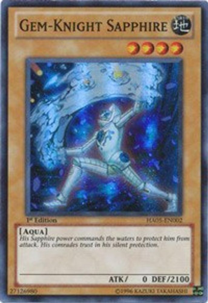 Gem-Knight Sapphire (HA05-EN002) - Super Rare