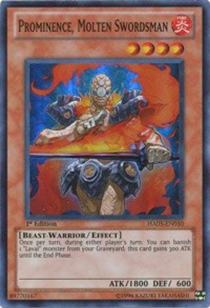 Prominence, Molten Swordsman (HA05-EN010) - Super Rare