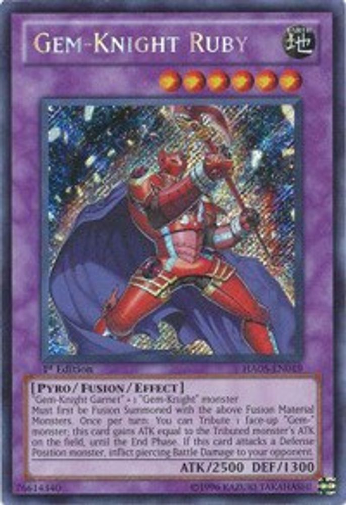 Gem-Knight Ruby (HA05-EN019) - Secret Rare