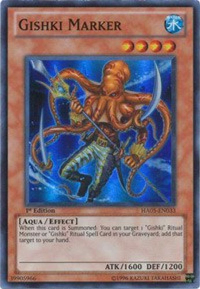 Marqueur Gishki [HA05-EN033] Super Rare 