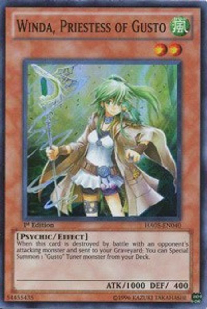Winda, Priestess of Gusto (HA05-EN040) - Super Rare