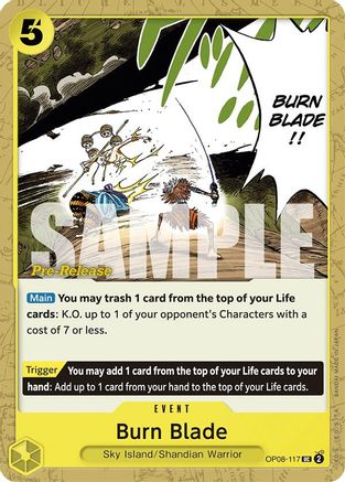 Burn Blade (OP08-117) - Uncommon