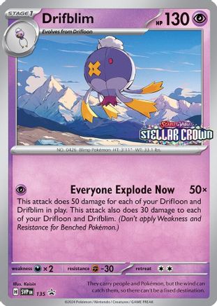 Drifblim 135  - Holofoil - Promo