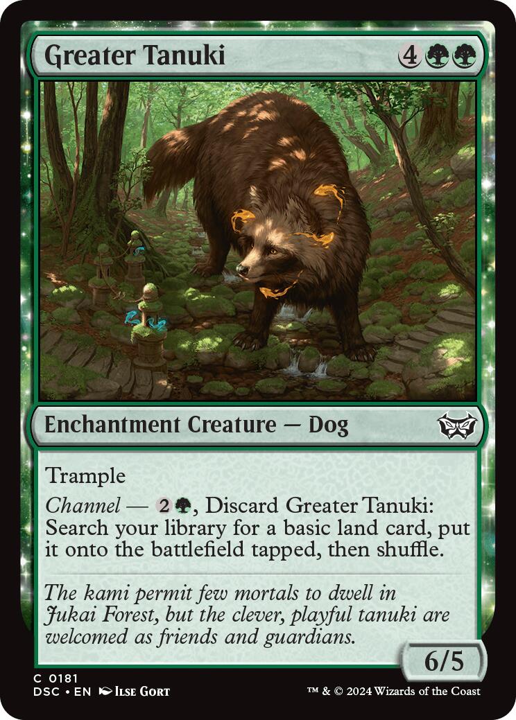 Greater Tanuki (DSC-181) - Duskmourn: House of Horror Commander: (enchantment)