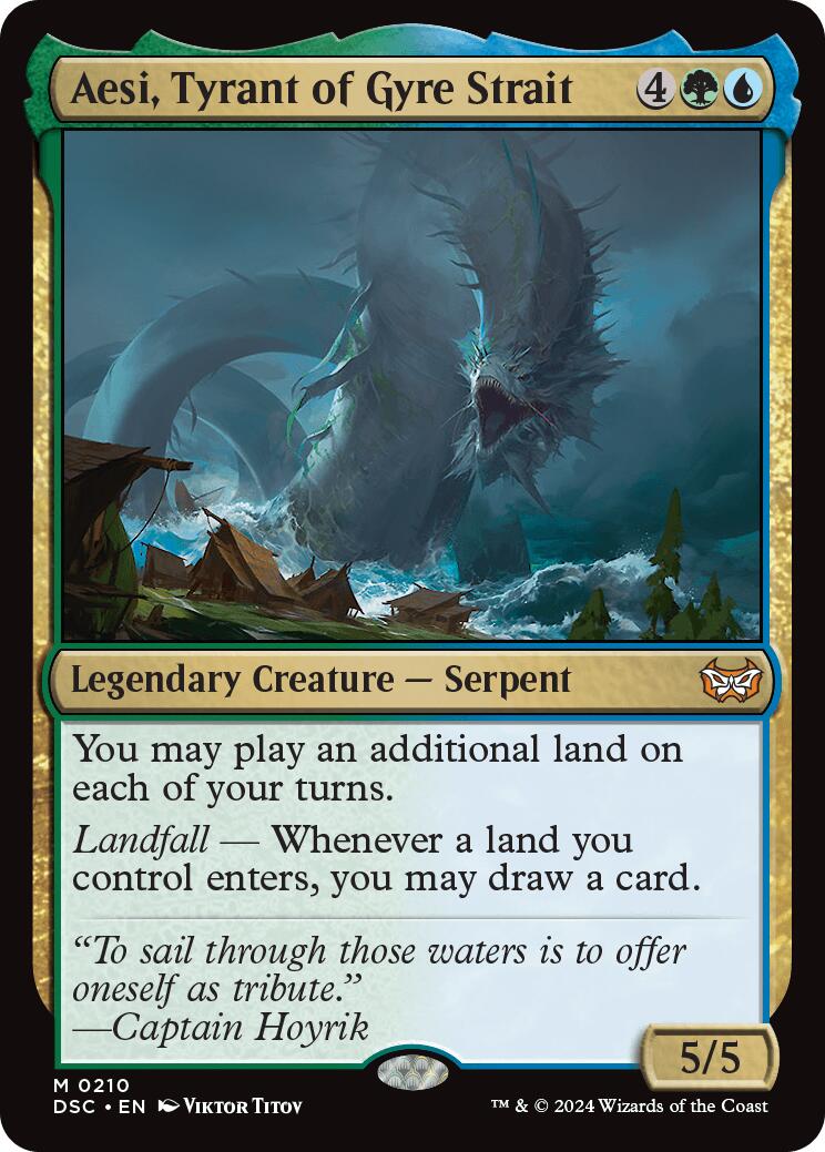 Aesi, Tyrant of Gyre Strait (DSC-210) - Duskmourn: House of Horror Commander