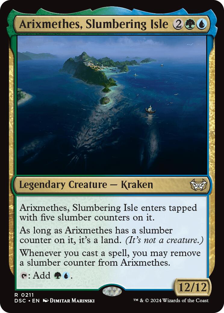 Arixmethes, Slumbering Isle (DSC-211) - Duskmourn: House of Horror Commander