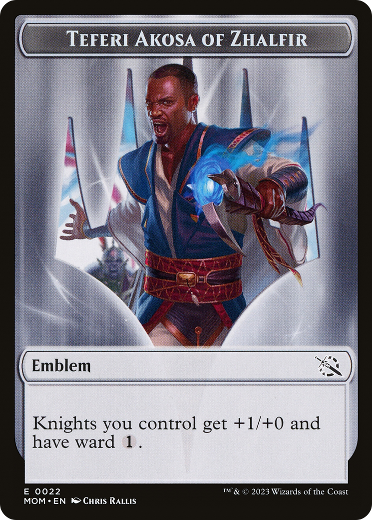 Trésor (20) // Jeton double face Teferi Akosa de Zhalfir Emblem [Marche des jetons de la machine] 