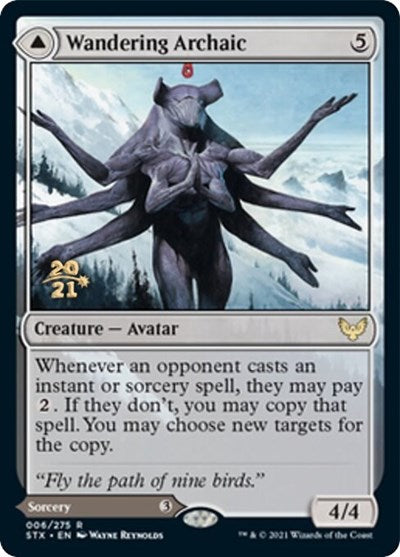 Wandering Archaic // Explore the Vastlands (PRE-06S) - Strixhaven: School of Mages Promos Foil