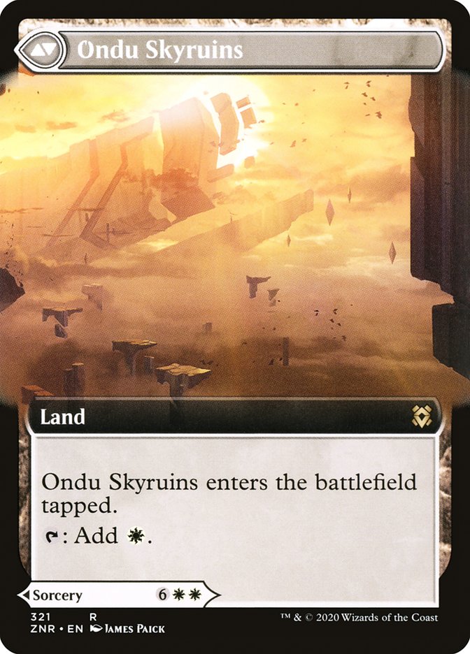 Ondu Inversion // Ondu Skyruins (Art étendu) [Zendikar Rising] 