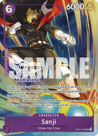 Sanji (Championship 2024 Finalist Card Set) (OP07-064) - Super Rare