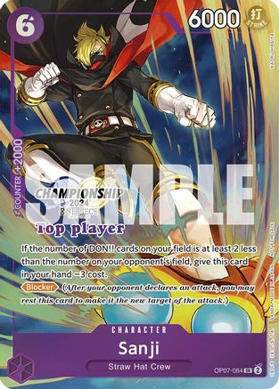 Sanji (Championship 2024 Top Player Pack) (OP07-064) - Super Rare