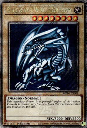 Blue-Eyes White Dragon (Quarter Century Secret Rare) (MP24-EN001) - Quarter Century Secret Rare