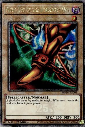 Right Leg of the Forbidden One (Quarter Century Secret Rare) (MP24-EN002) - Quarter Century Secret Rare