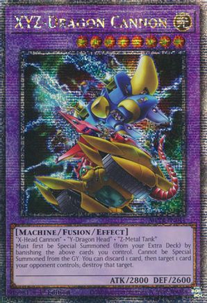 XYZ-Dragon Cannon (Alternate Art) (Quarter Century Secret Rare) (MP24-EN011) - Quarter Century Secret Rare