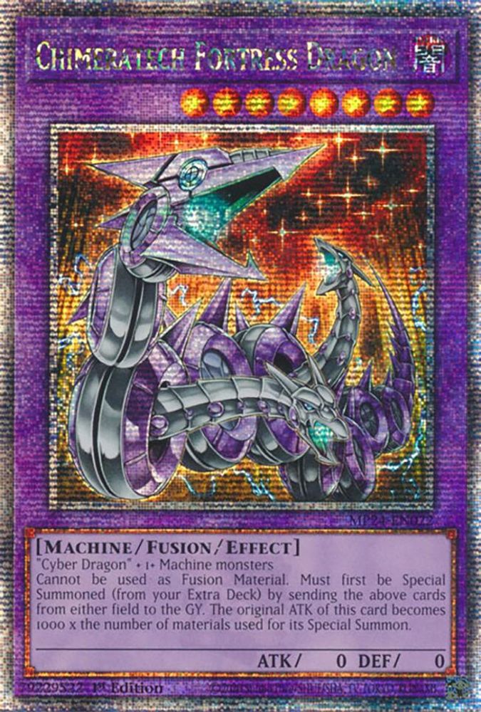 Chimeratech Fortress Dragon (Quarter Century Secret Rare) (MP24-EN022) - Quarter Century Secret Rare