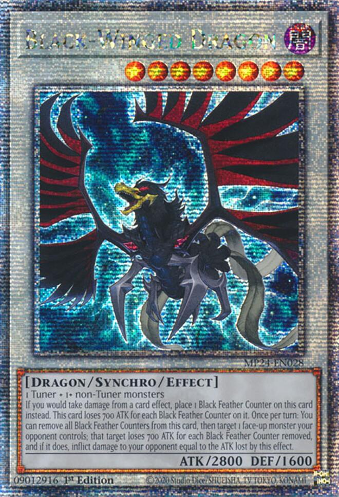 Black-Winged Dragon (Quarter Century Secret Rare) (MP24-EN028) - 25th Anniversary Tin: Dueling Mirrors 1st Edition