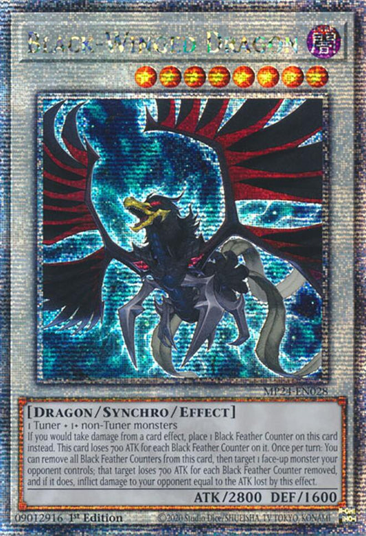 Black-Winged Dragon (Quarter Century Secret Rare) (MP24-EN028) - 25th Anniversary Tin: Dueling Mirrors 1st Edition