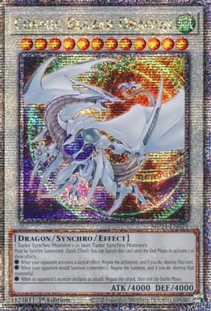 Cosmic Blazar Dragon (Quarter Century Secret Rare) (MP24-EN029) - Quarter Century Secret Rare