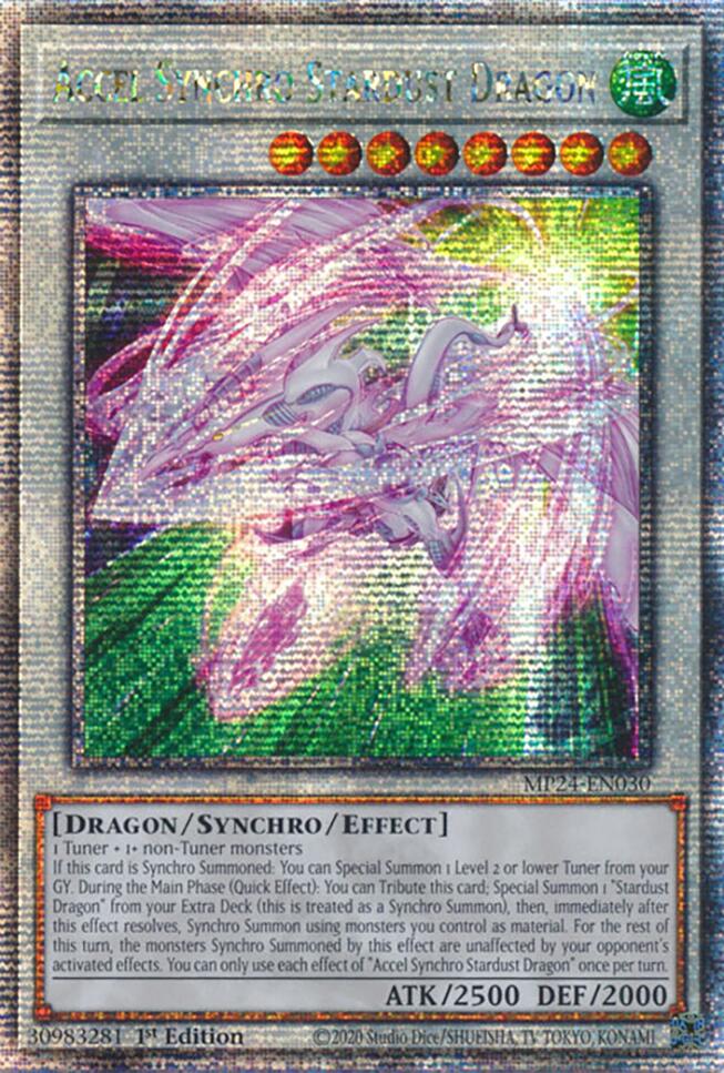 Accel Synchro Stardust Dragon (Quarter Century Secret Rare) (MP24-EN030) - 25th Anniversary Tin: Dueling Mirrors 1st Edition