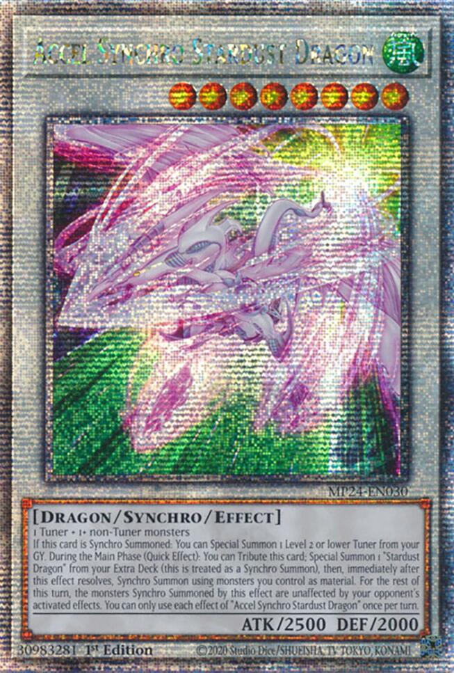 Accel Synchro Stardust Dragon (Quarter Century Secret Rare) (MP24-EN030) - Quarter Century Secret Rare