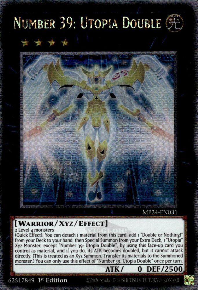 Number 39: Utopia Double (Quarter Century Secret Rare) (MP24-EN031) - Quarter Century Secret Rare