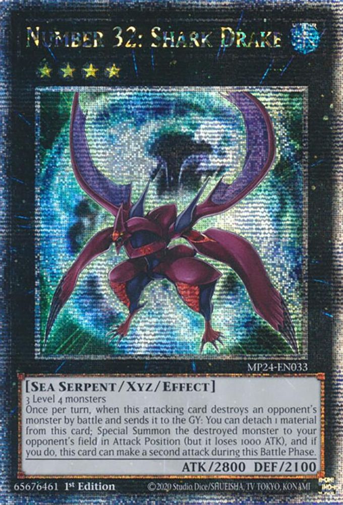 Number 32: Shark Drake (Quarter Century Secret Rare) (MP24-EN033) - Quarter Century Secret Rare
