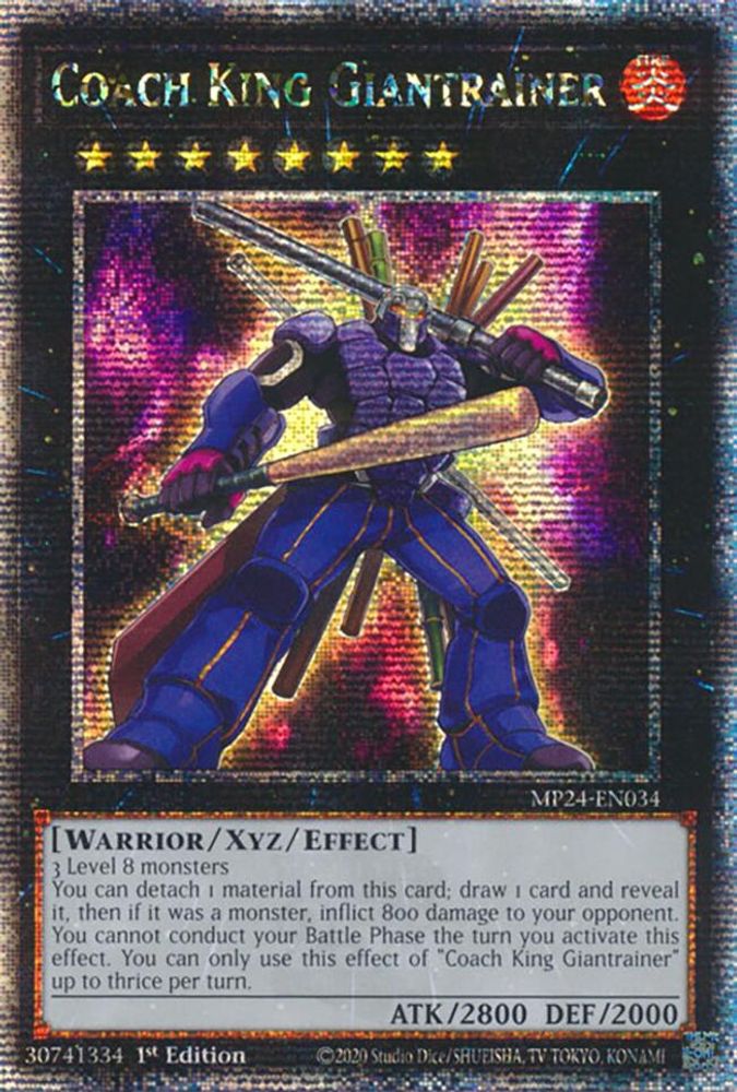 Coach King Giantrainer (Quarter Century Secret Rare) (MP24-EN034) - Quarter Century Secret Rare