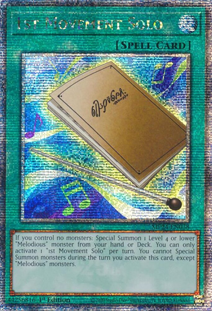 1st Movement Solo (Quarter Century Secret Rare) (MP24-EN038) - Quarter Century Secret Rare