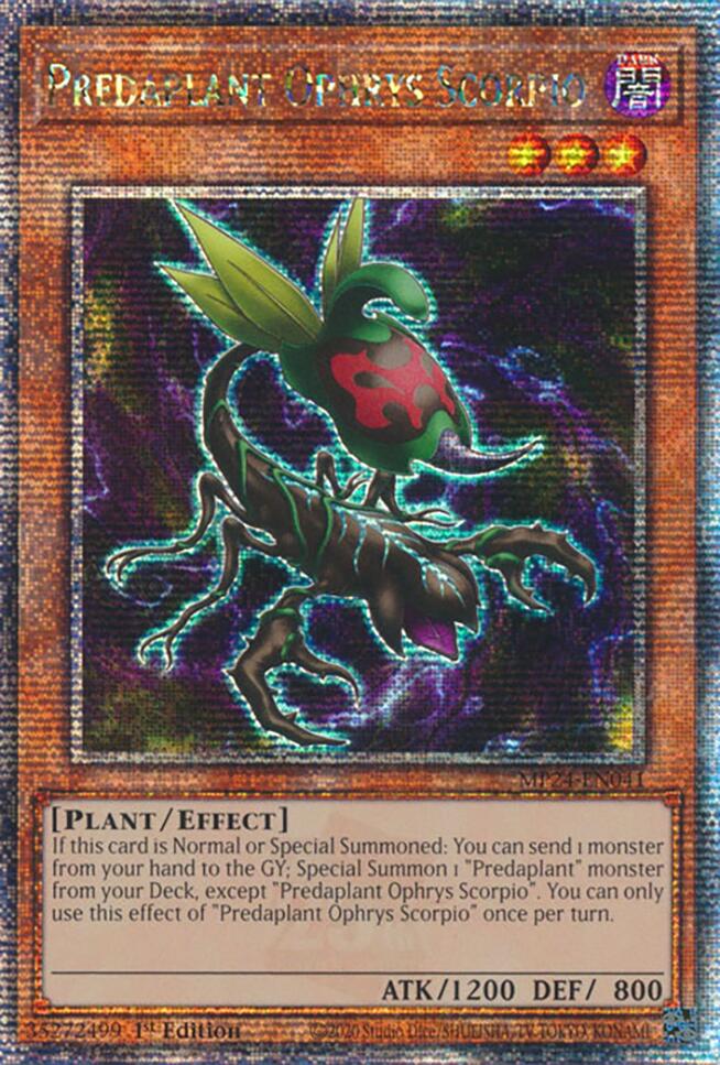 Predaplant Ophrys Scorpio (Quarter Century Secret Rare) (MP24-EN041) - 25th Anniversary Tin: Dueling Mirrors 1st Edition