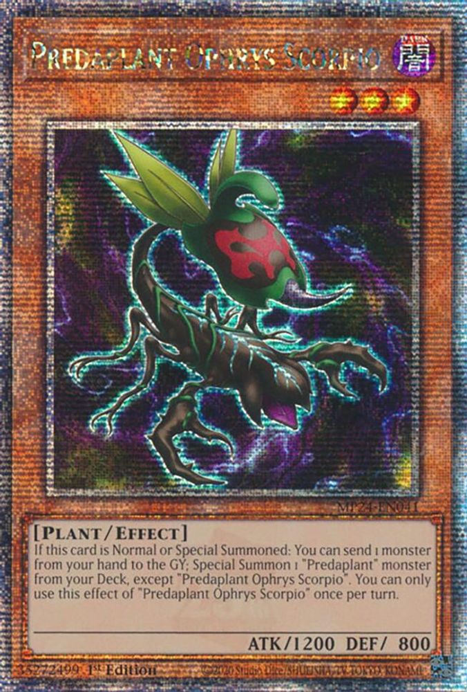 Predaplant Ophrys Scorpio (Quarter Century Secret Rare) (MP24-EN041) - Quarter Century Secret Rare